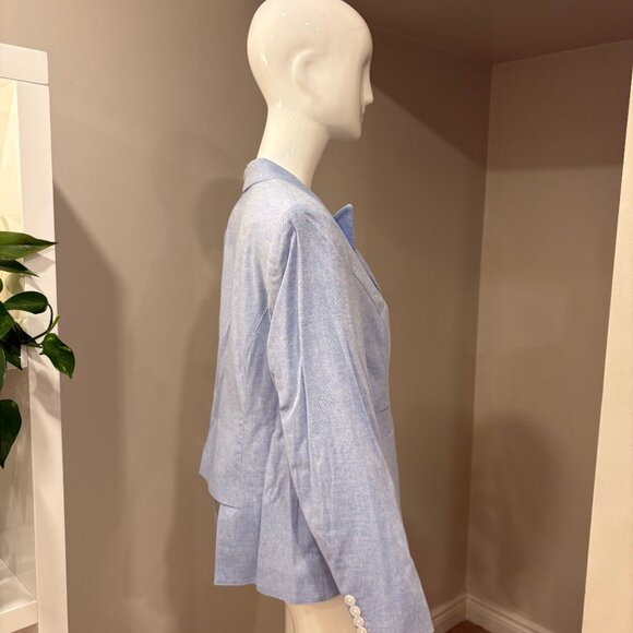 Light Blue Linen Blazer - Picture 2 of 4